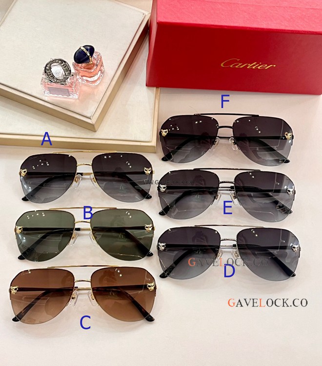 Replica Cartier Panthere Toad Sunglasses Half frame ct0367